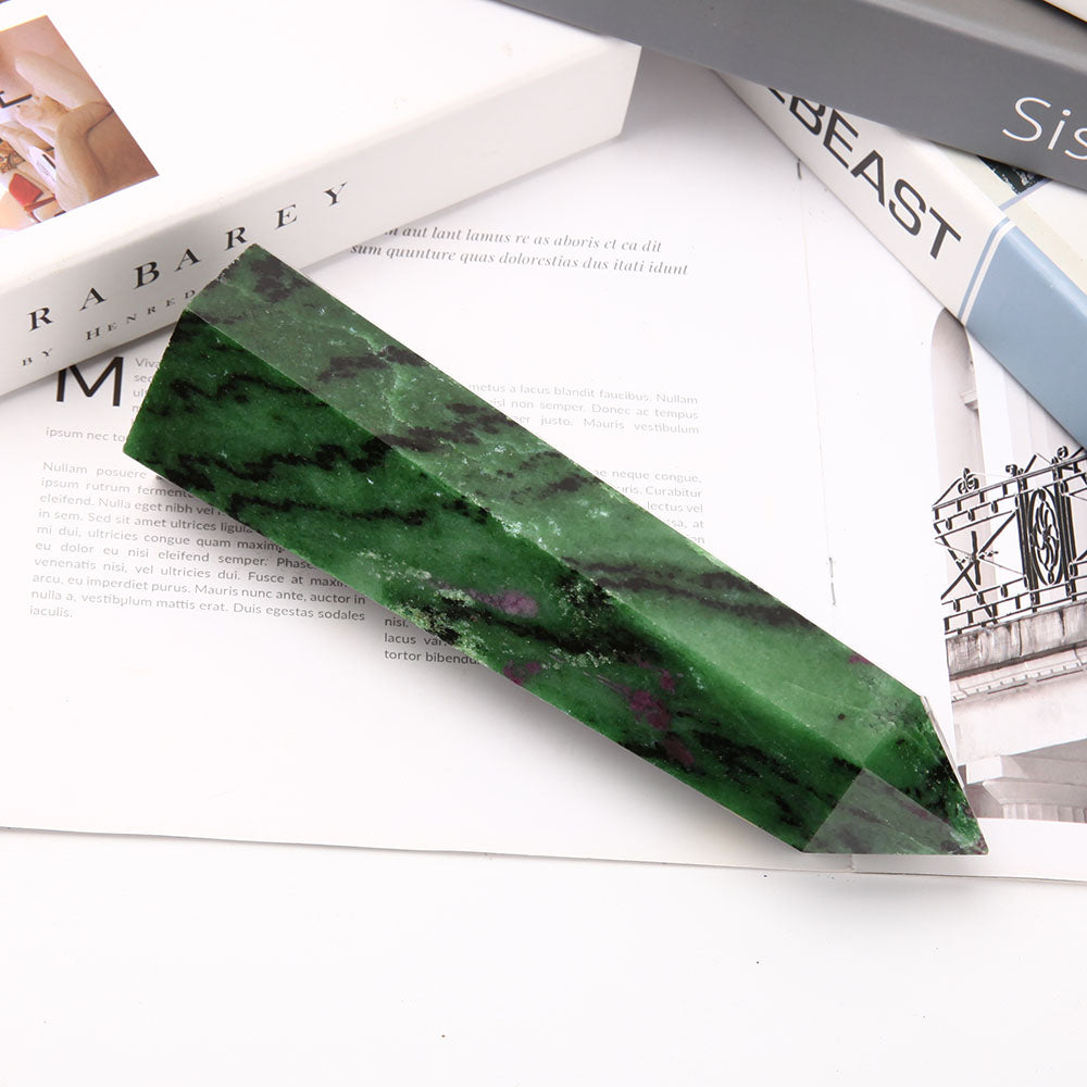 20cm Ruby in Zoisite Tower with Epidote for Healing Energy