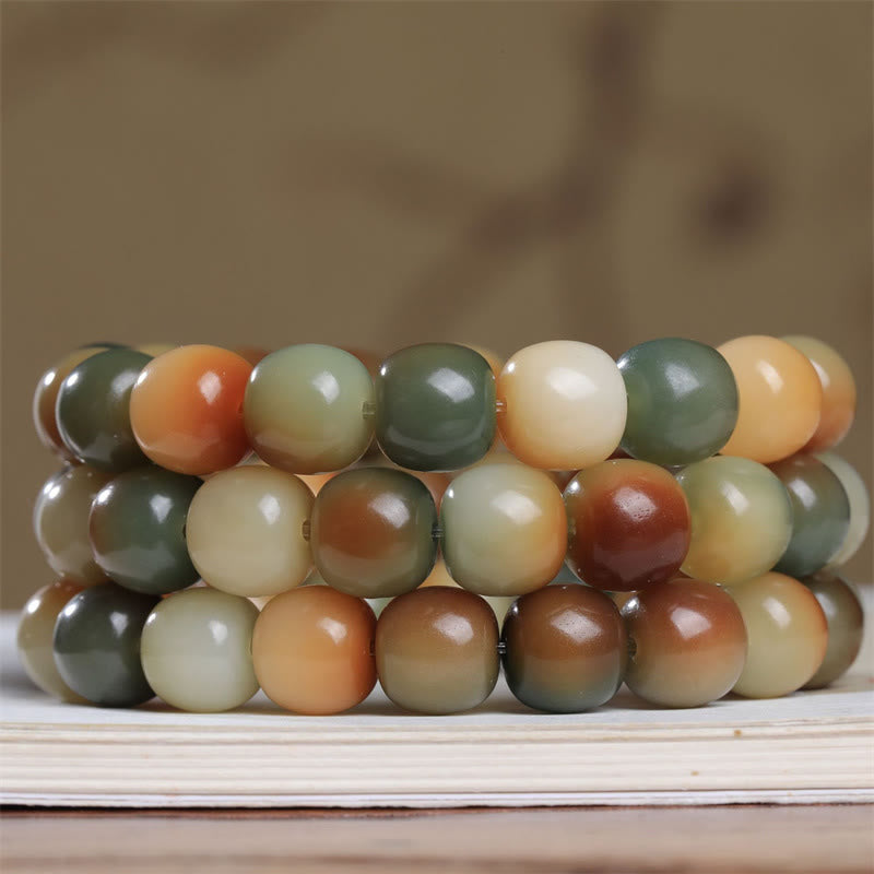 Colorful Bodhi Seed Spiritual Bracelet for Wisdom and Peace