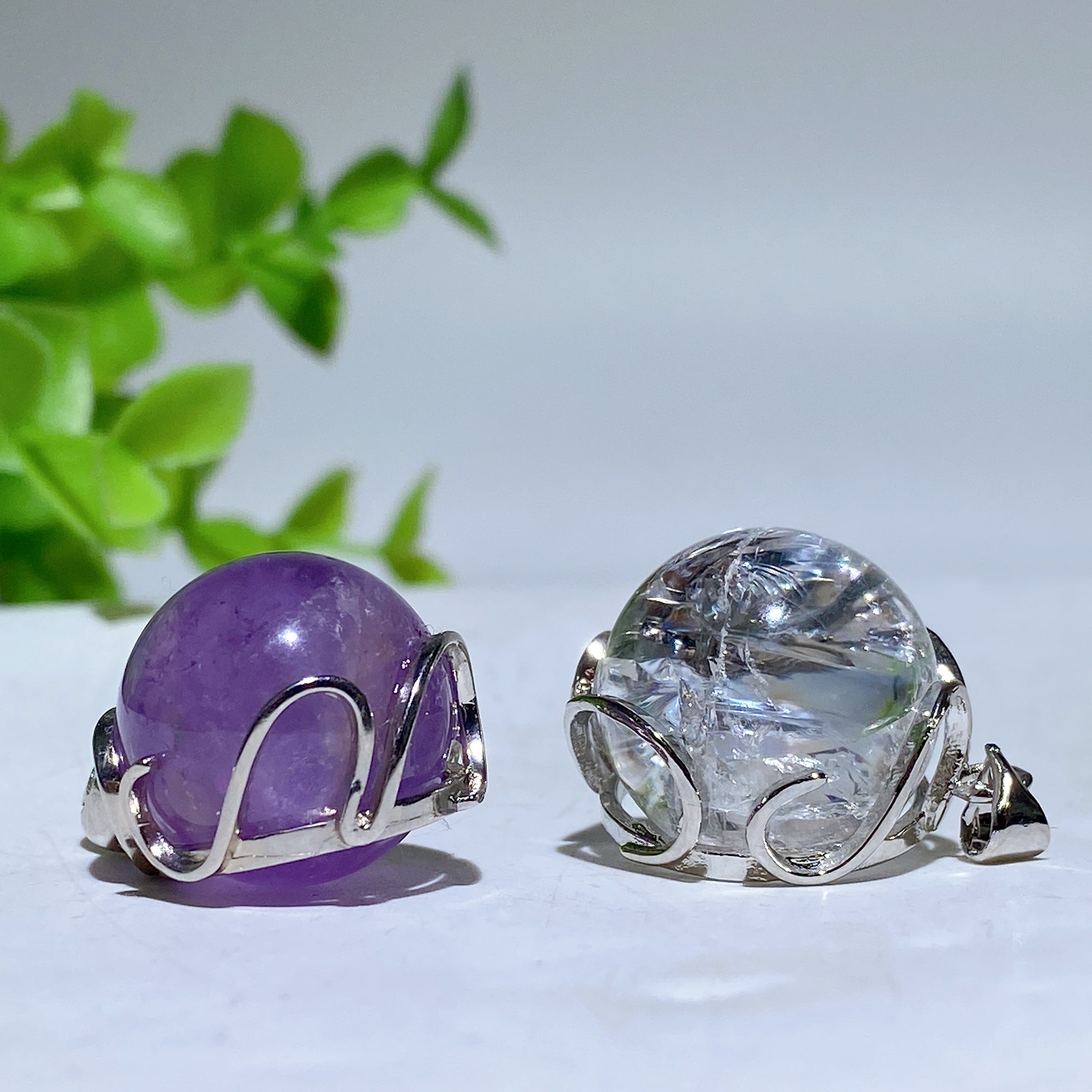 Pendentif en améthyste de 20 mm pour la guérison spirituelle et la méditation