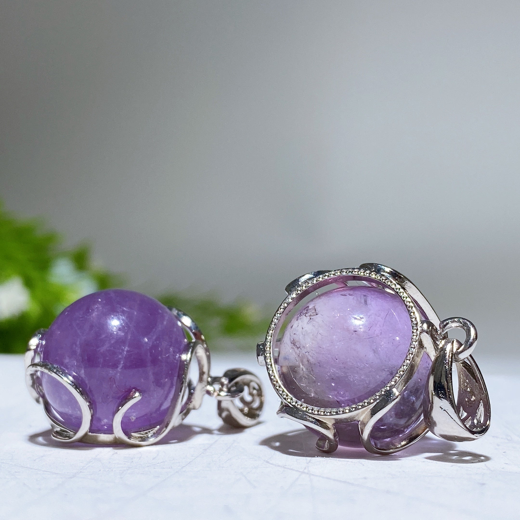 Pendentif en améthyste de 20 mm pour la guérison spirituelle et la méditation