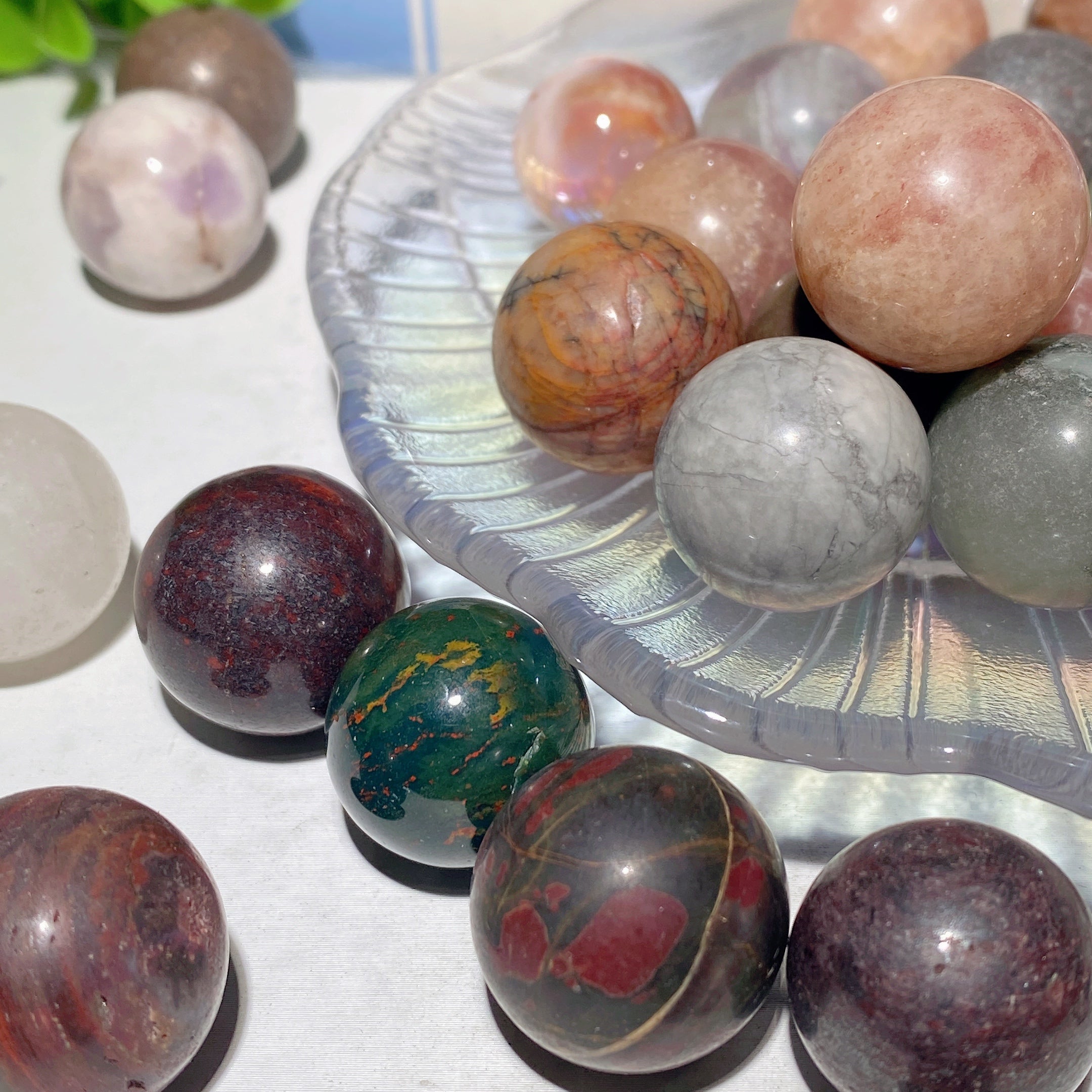 20mm Mixed Crystal Healing Sphere for Energy & Balance