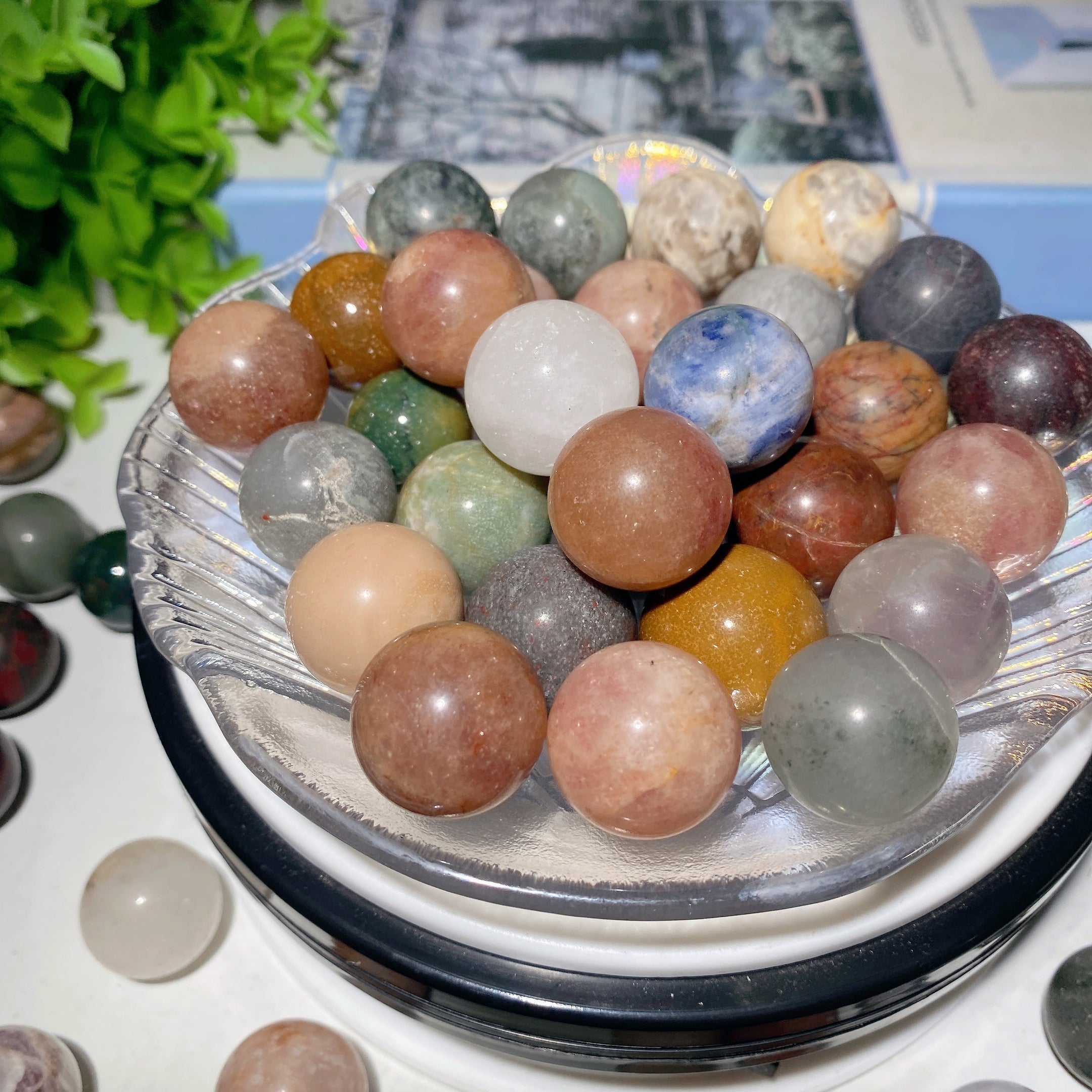 20mm Mixed Crystal Healing Sphere for Energy & Balance