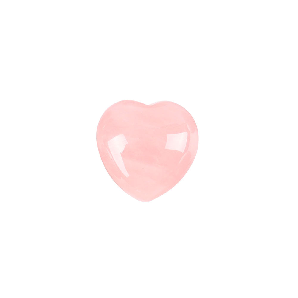 20mm Rose Quartz Heart Crystal for Heart Chakra Healing & Love