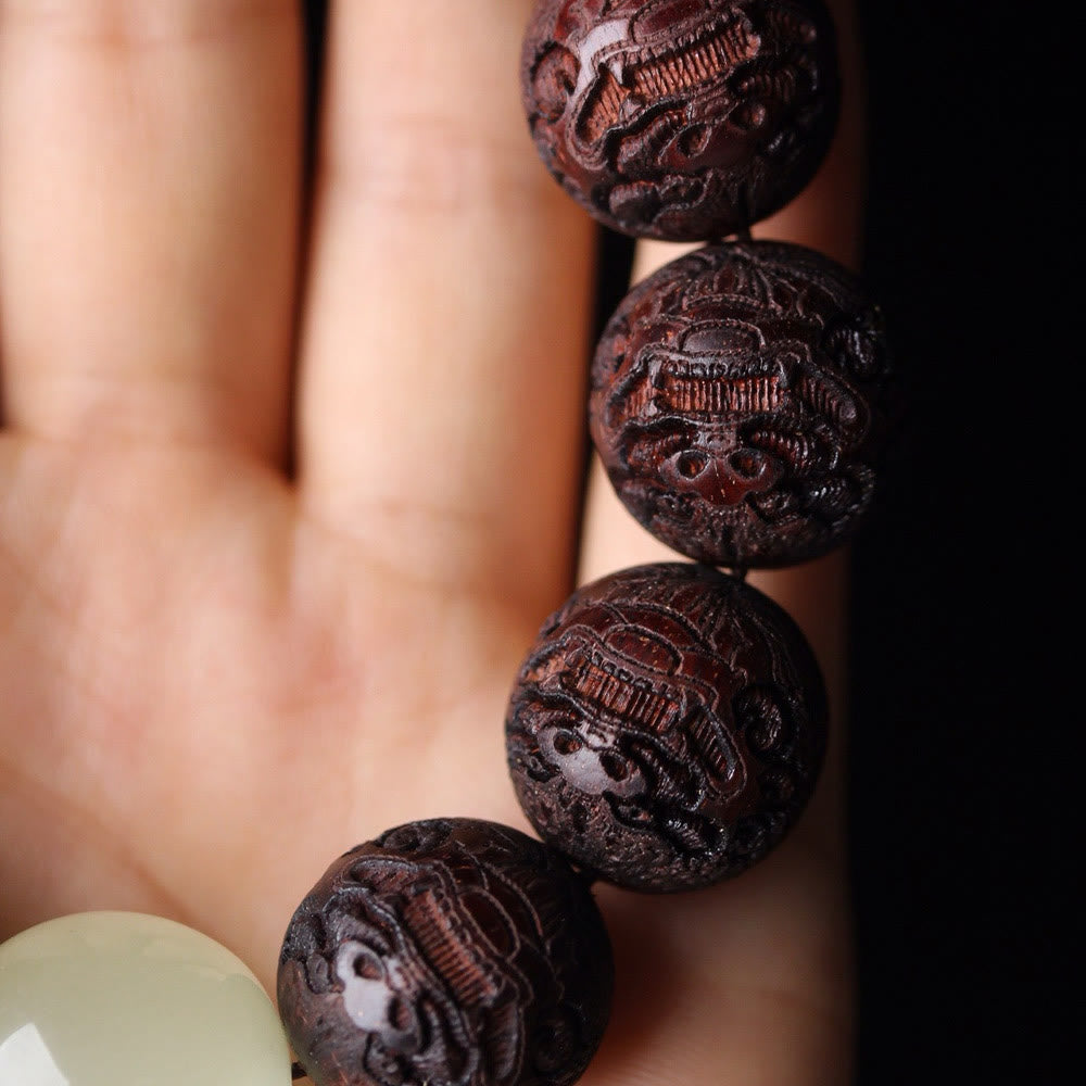 Bracelet PiXiu en bois de rose de 20 mm pour la richesse et le calme