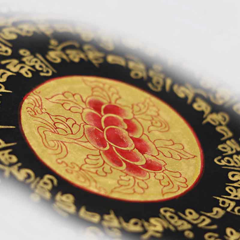 Peinture Thangka tibétaine de 21.65 pouces, décoration d'écriture Om Mani Padme Hum