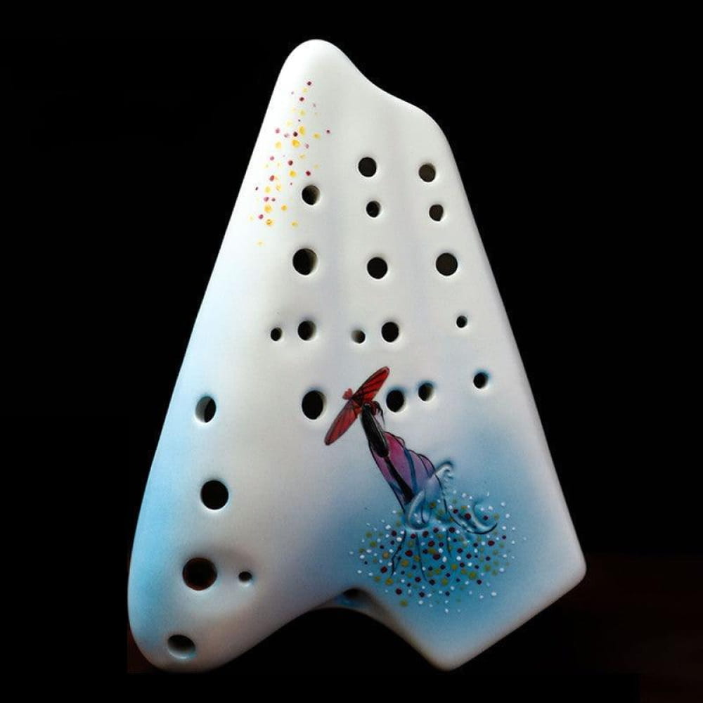 21 Hole Alto C Triple Ocarina Collectible Music Instrument - Lady Ocarina - On sale