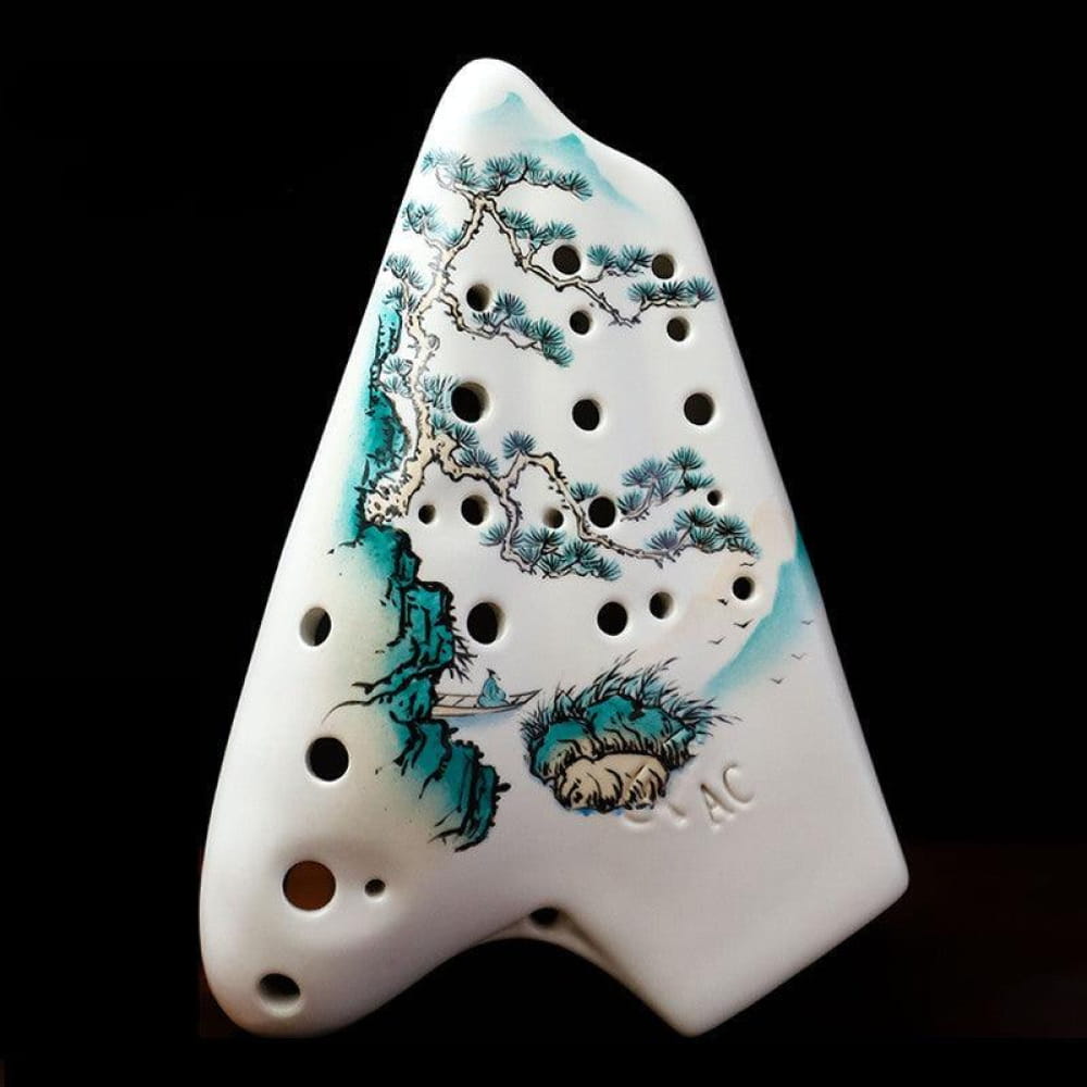 21 Hole Alto C Triple Ocarina Collectible Music Instrument - Landscape Ocarina - On sale