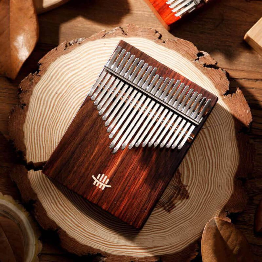 21 Key Rosewood Kalimba with C Tone and Hollow Resonance - 21 Keys / Rosewood / Ore Metal Piano