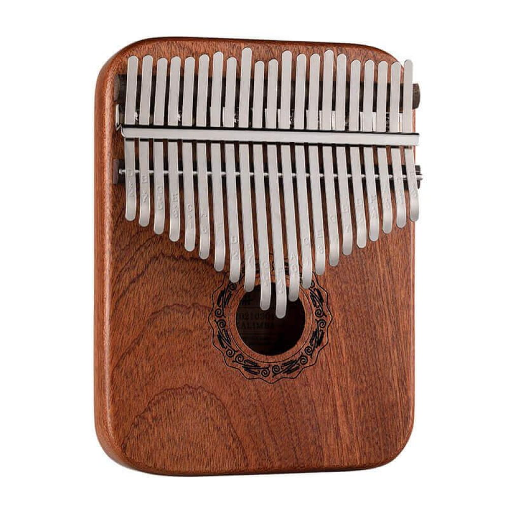 21 Key Yellow Sandalwood C Tone Kalimba Thumb Piano - 21 Keys / Yellow Sandalwood / Ore Metal Piano