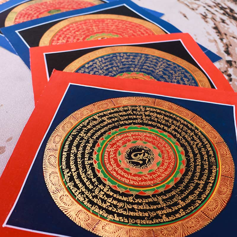 26cm Tibetan Handmade Thangka Painting | Meditation Blessing Art