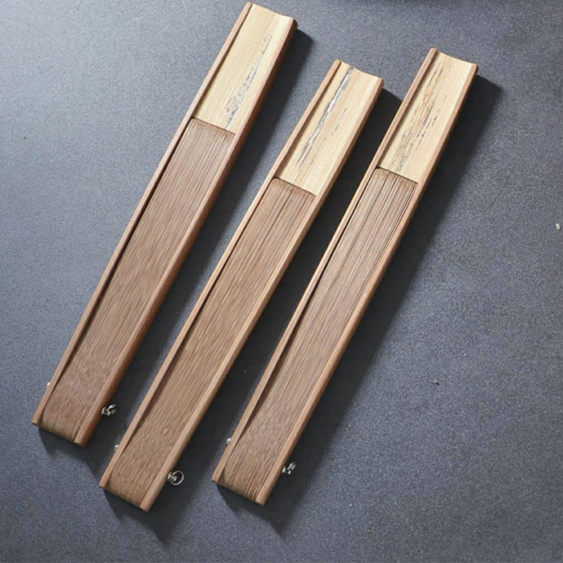 Éventail chinois pliable fait main en forme de libellule et de lotus de 22,5 cm