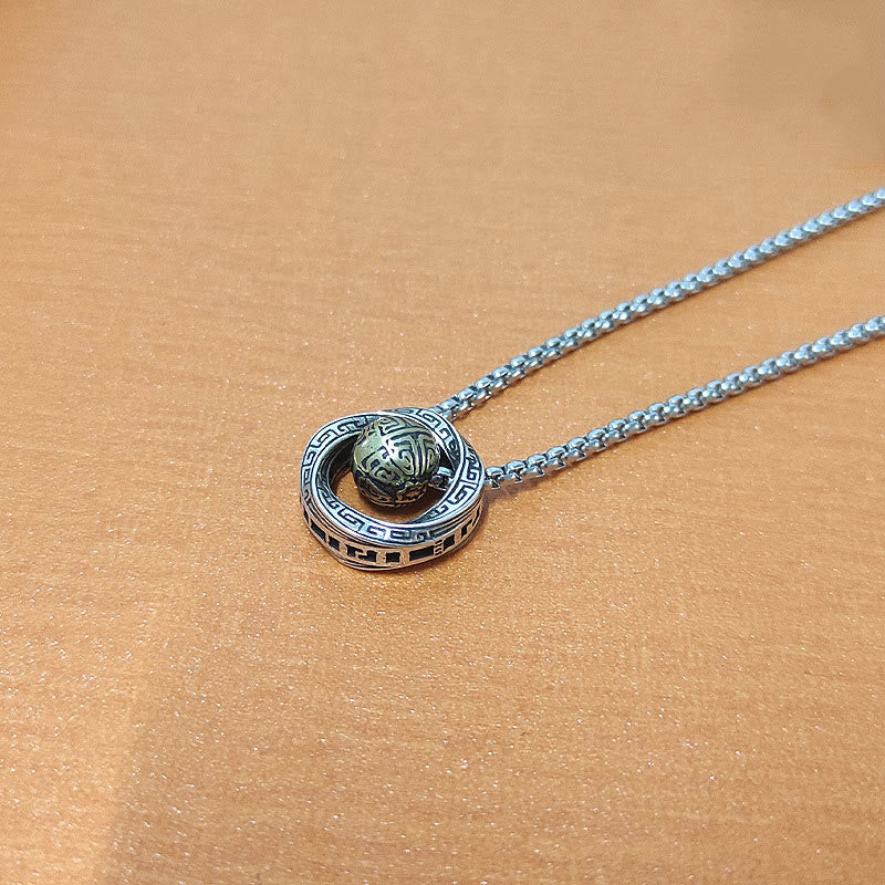 Copper Mobius Lucky Bead Wealth Necklace for Prosperity