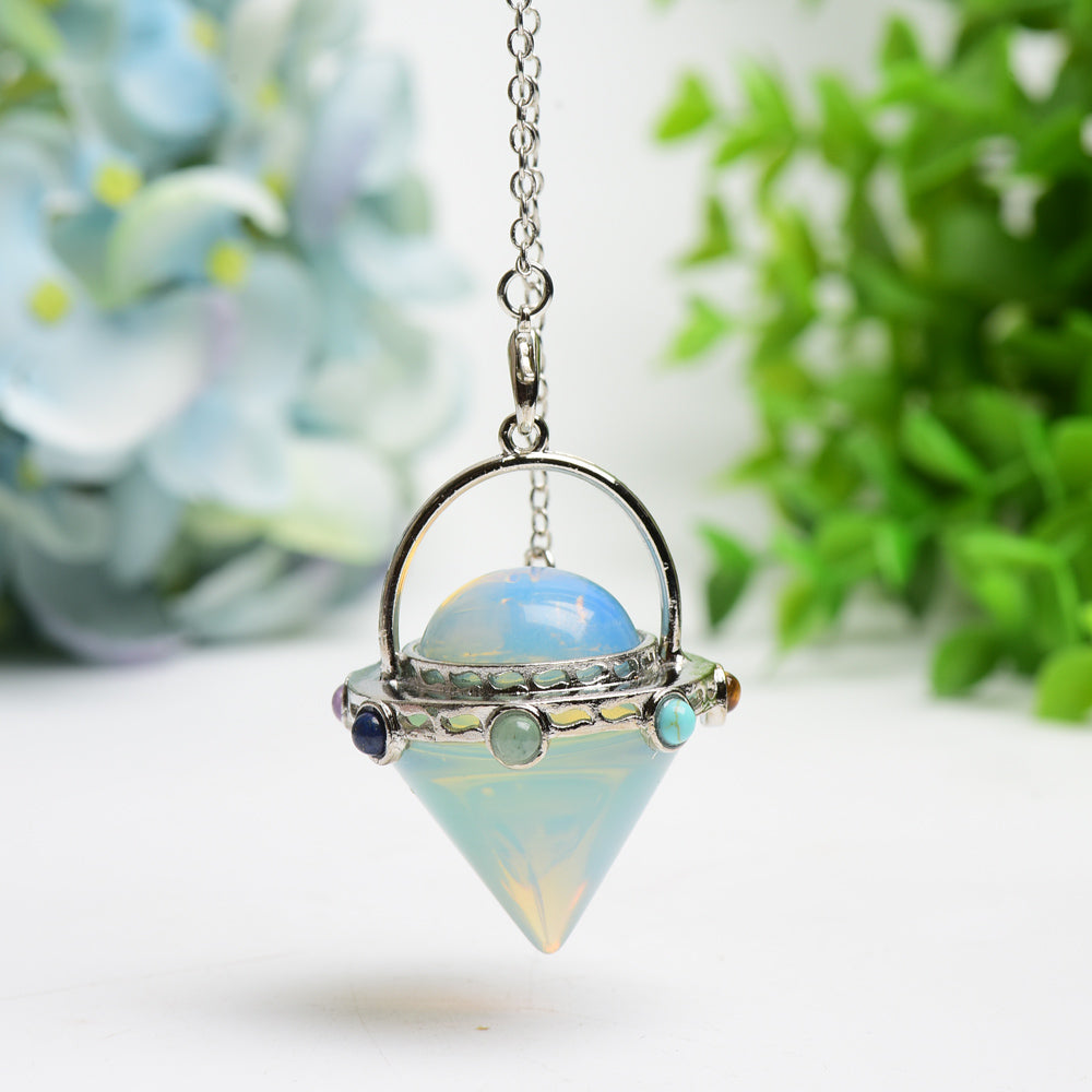 22cm Mixed Crystal Arrow Head Pendulum for Healing Energy