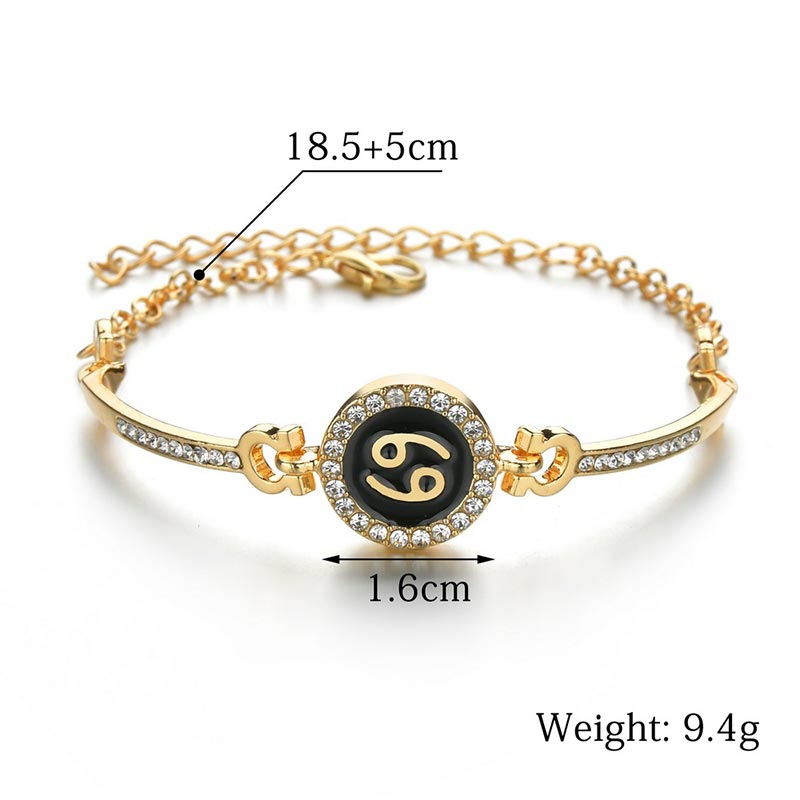 Copper Zodiac Bracelet | Adjustable 12 Constellations Chain