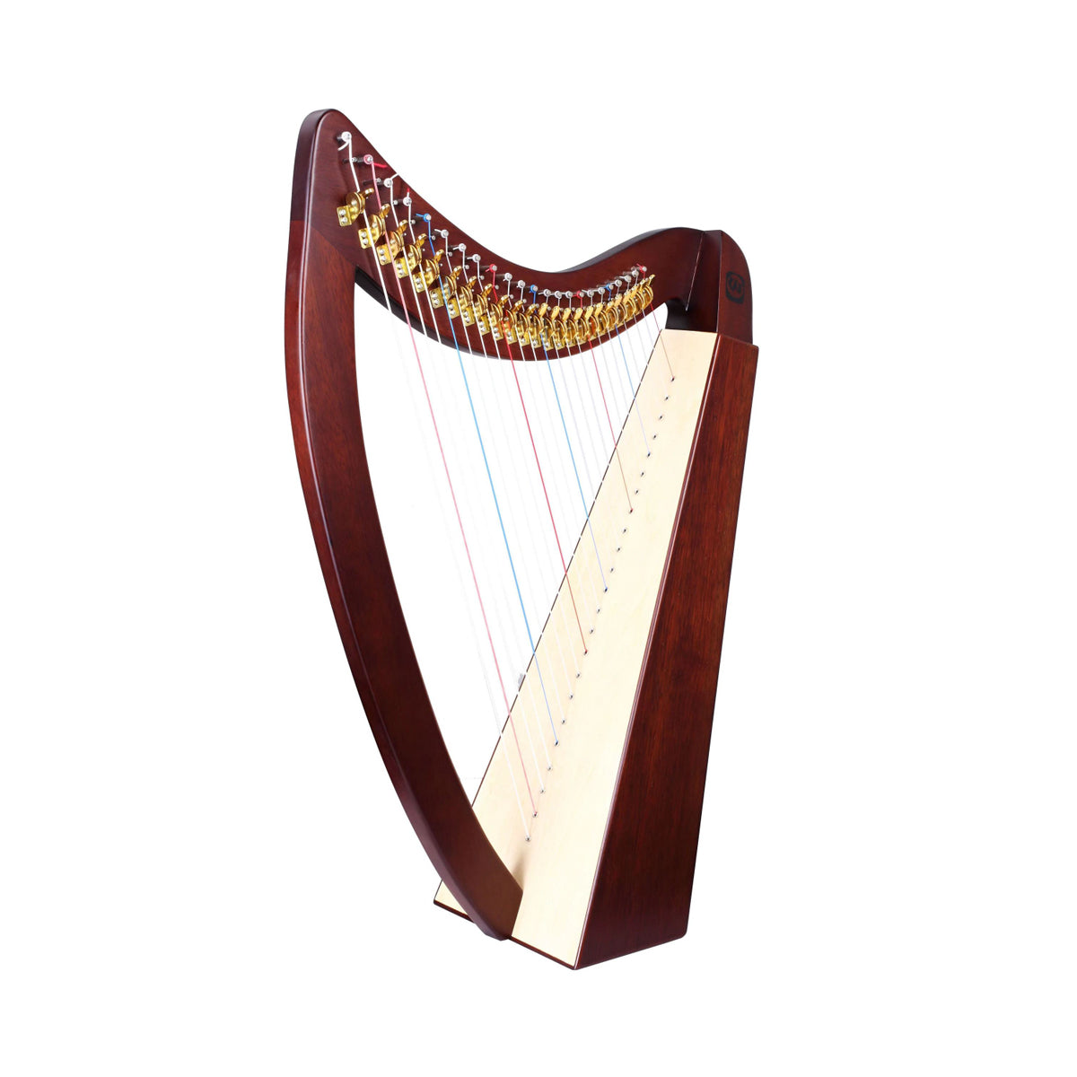 23-String Lyre Harp Instrument with Levers