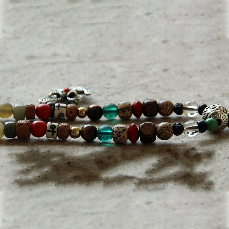 108 Beads Bodhi Seed & Bagua Harmony Bracelet for Balance