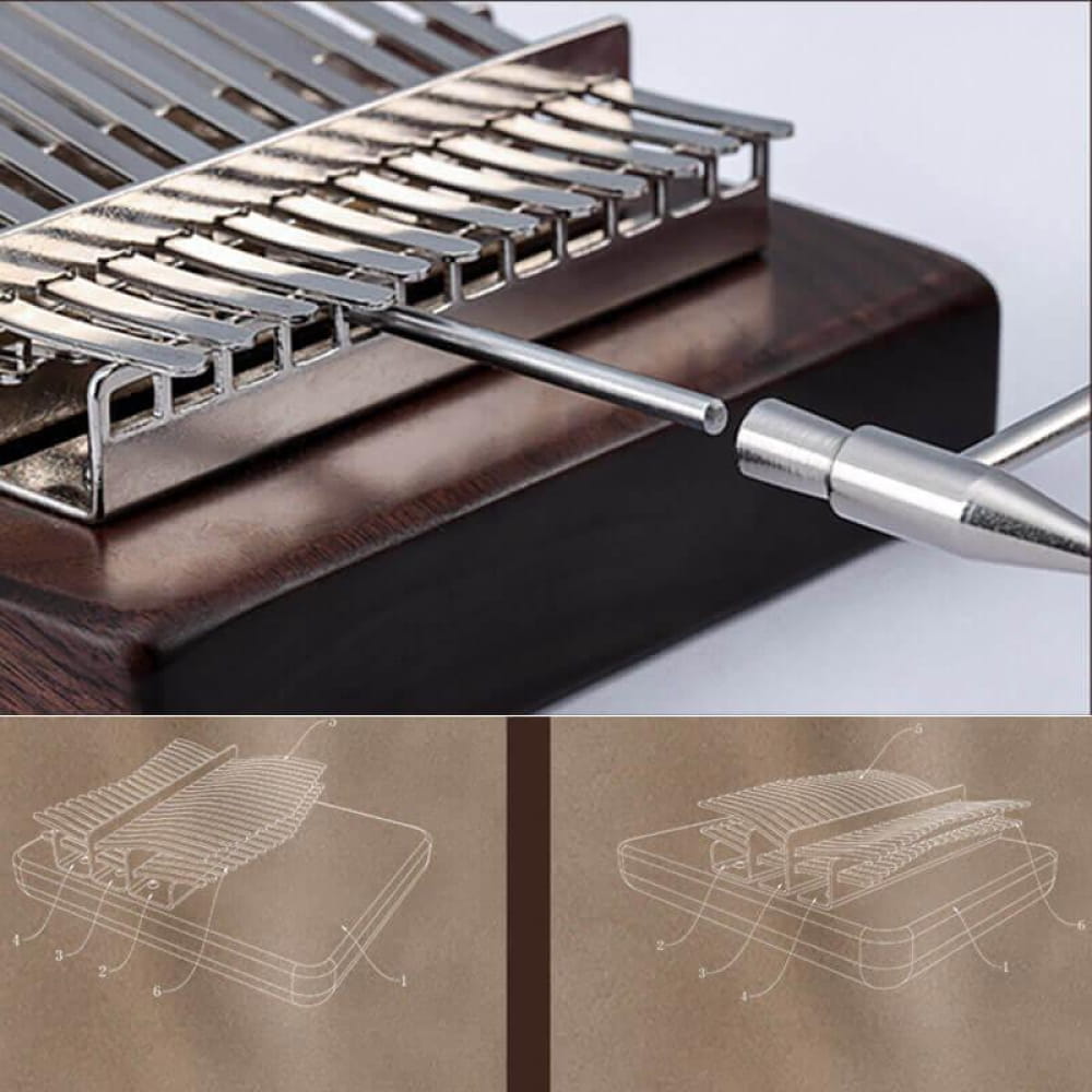 24 Key Double Layer Walnut Kalimba for B & C Tone Music - Kalimba - On sale