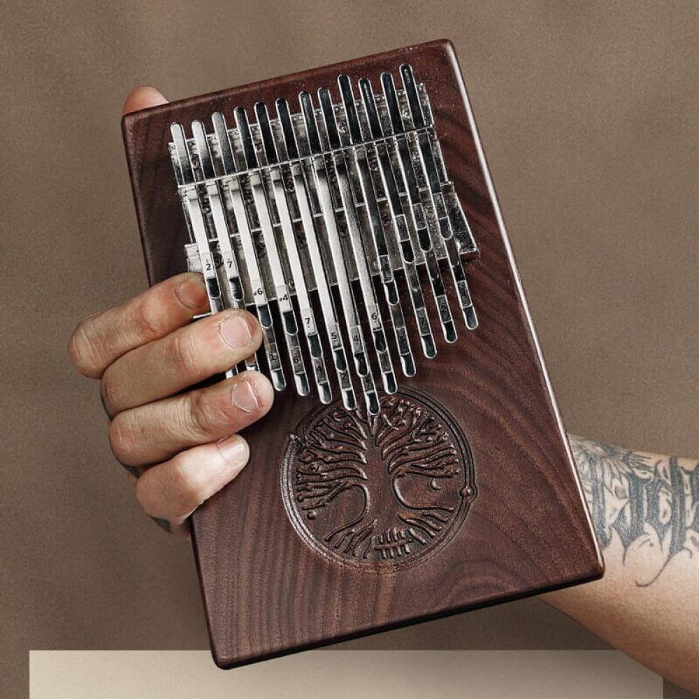 24 Key Double Layer Walnut Kalimba for B & C Tone Music - Kalimba - On sale