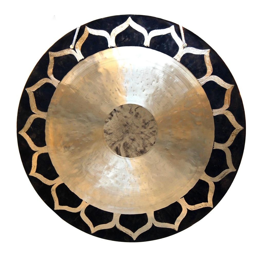 24" Lotus Wind Gong with Stand for Meditation