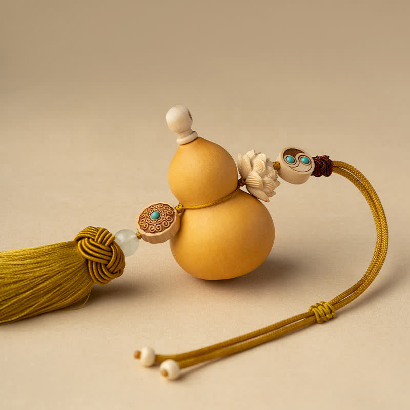 Lotus Feng Shui Gourd Tassels Car Hanging Charm