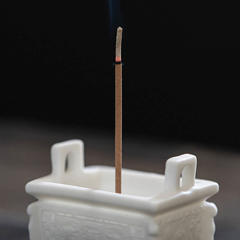 Prosperous Dragon Ceramic Incense Burner with Double Lion Ears