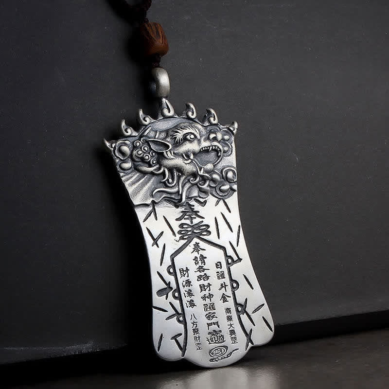 Unisex Feng Shui Pixiu Cinnabar Balance Necklace Pendant