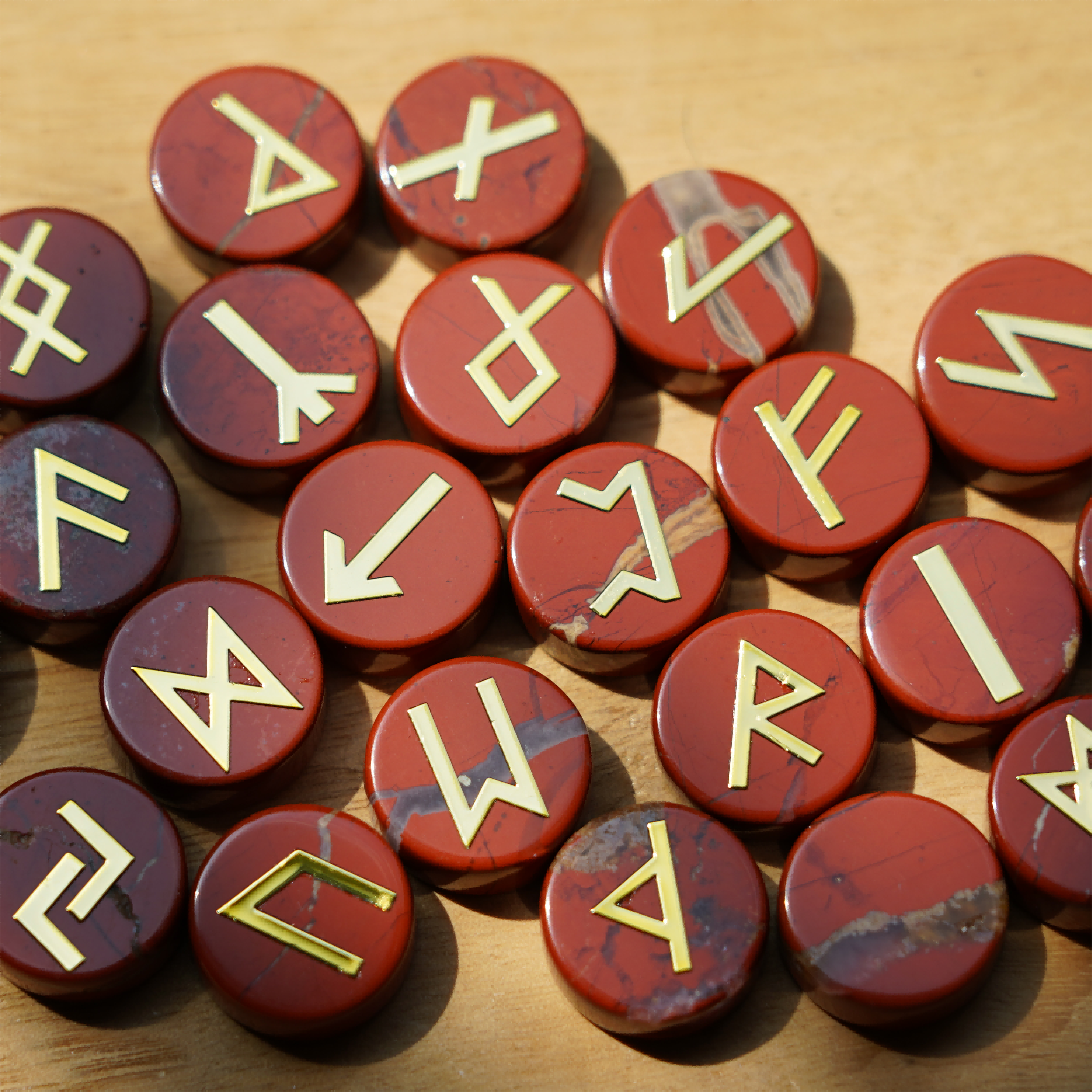Ensemble de 25 runes de guérison en cristal mixte | Pierres polies de 15 mm