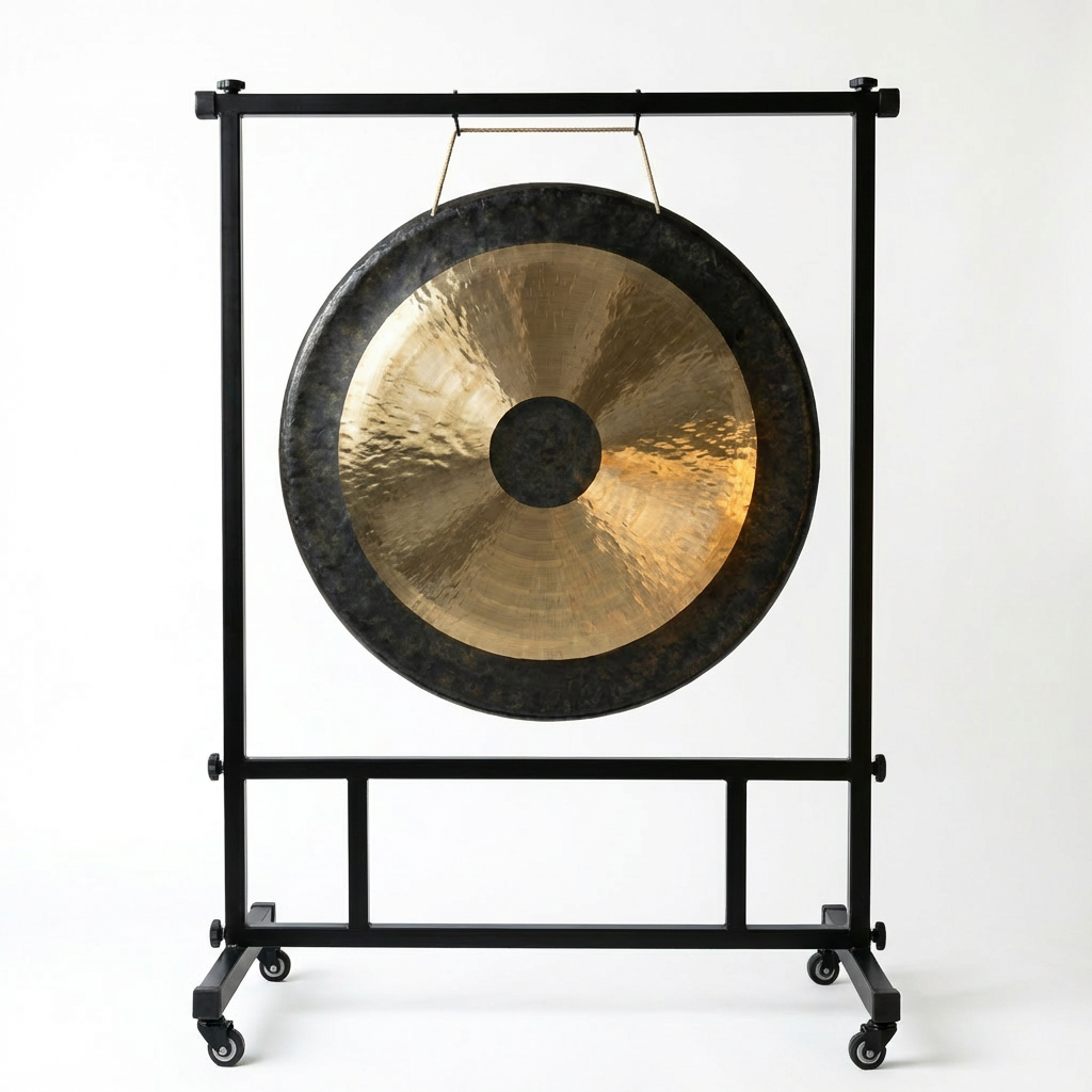 Gong chinois de 26 pouces avec support et maillet - Instrument à percussion 