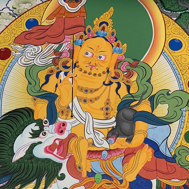 Décoration murale mandala tibétain Thangka de 27,56 pouces