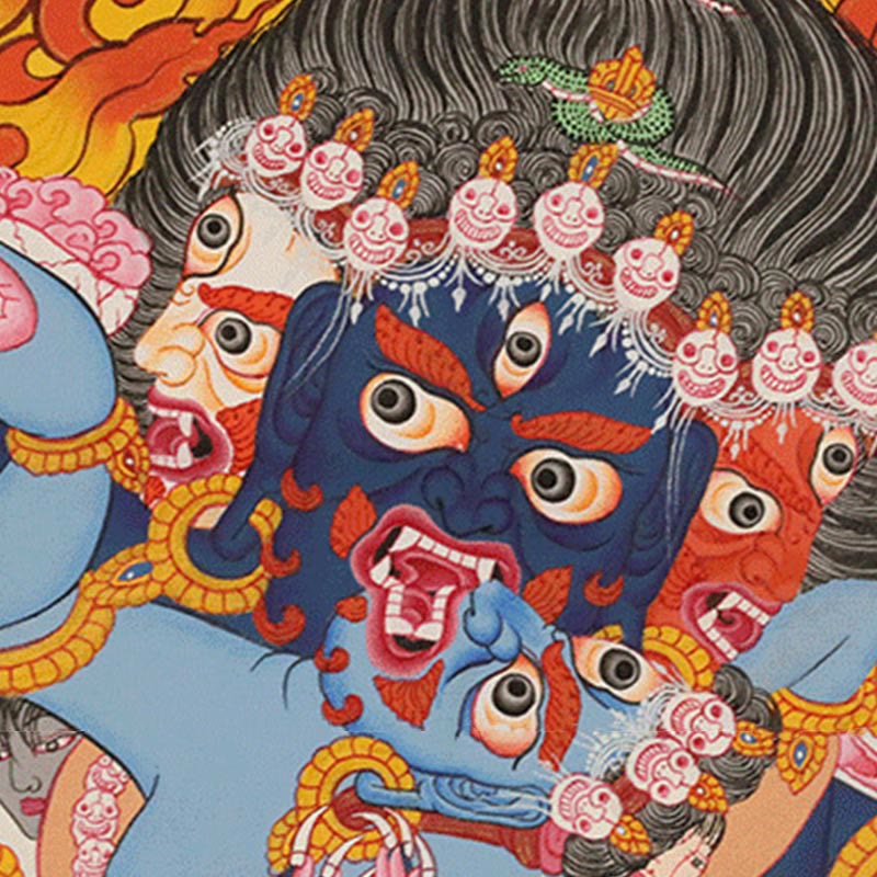 Décoration murale mandala tibétain Thangka de 27,56 pouces