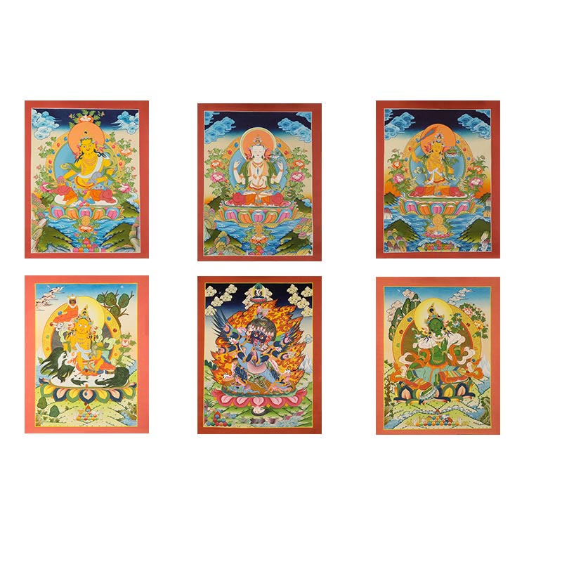 Décoration murale mandala tibétain Thangka de 27,56 pouces