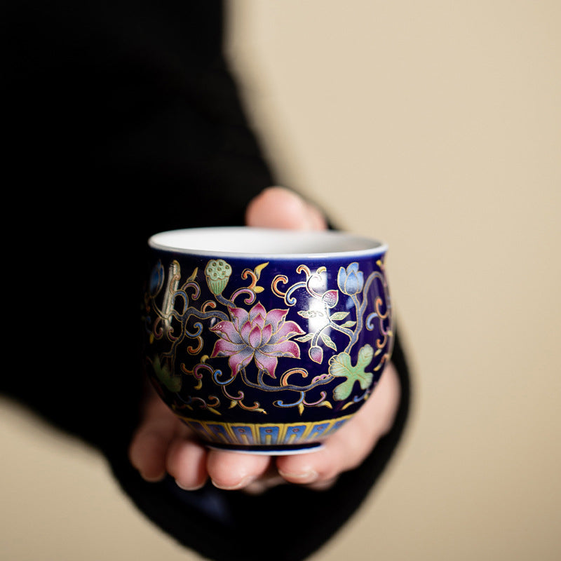 Ceramic Lotus Flower Pod Tea Cup 80ml for Meditation