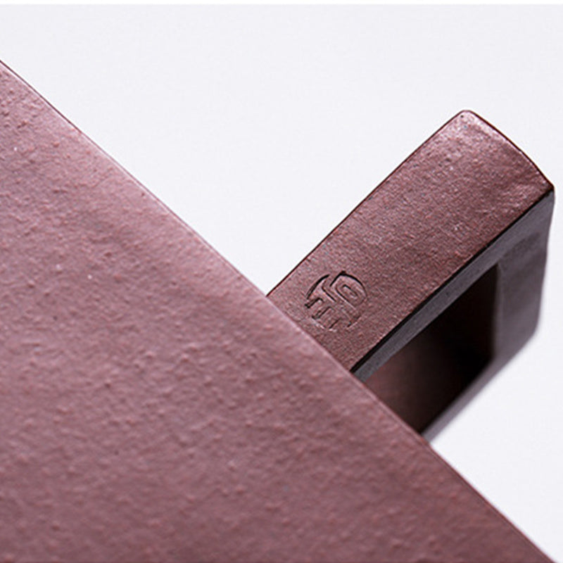 Théière Gongfu carrée faite à la main en argile violette de Yixing, 280 ml