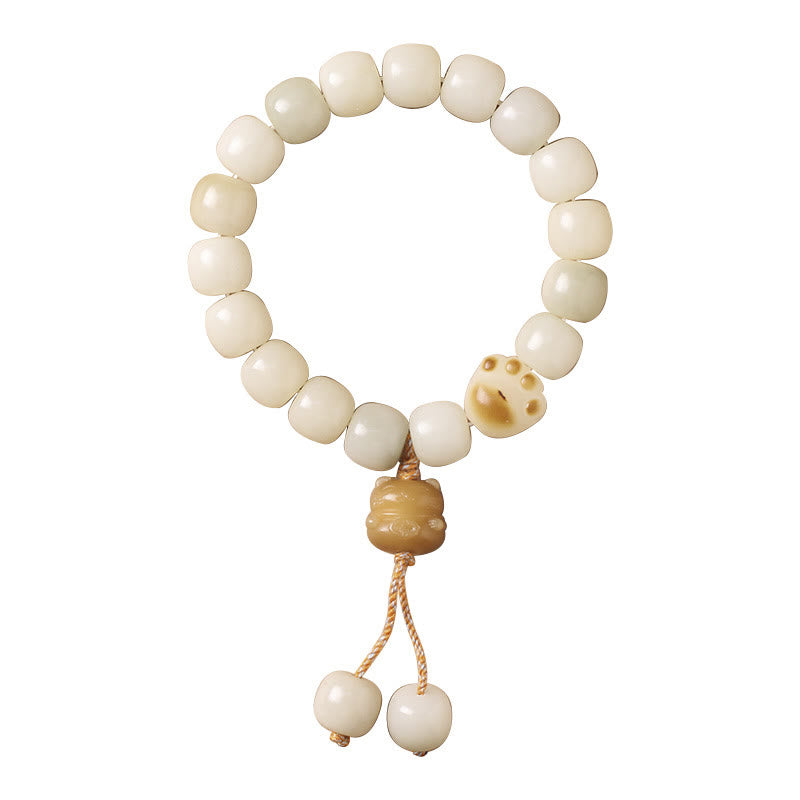 Bodhi Seed Lucky Cat Peace Bracelet for Spiritual Harmony