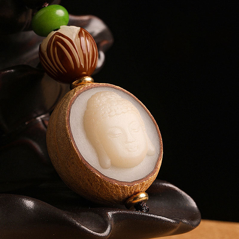 Bodhi Seed Spiritual Blessing Keychain for Wisdom & Peace