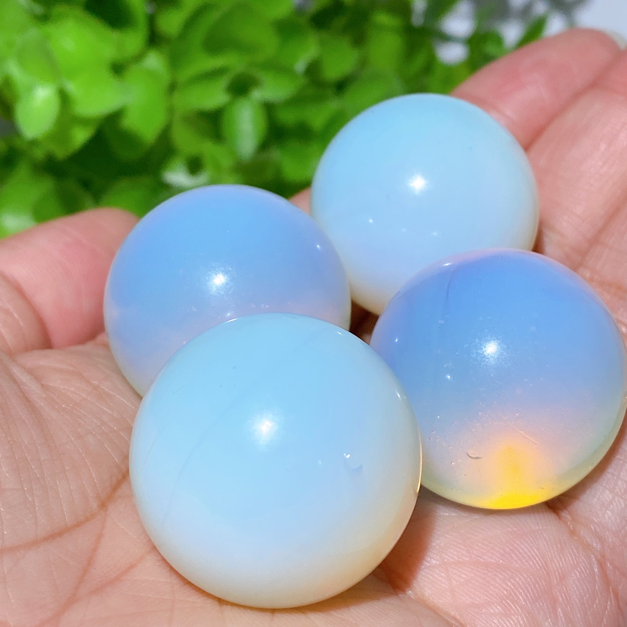 28mm Polished Opalite Crystal Sphere for Healing and Meditation