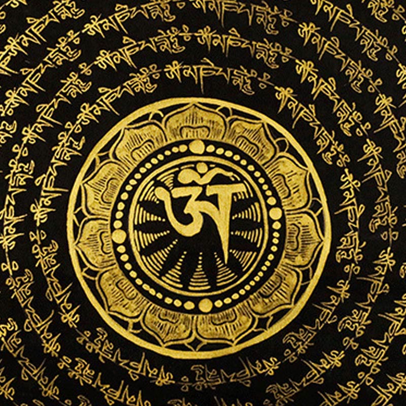 Décoration murale en tissu peint à la main Thangka tibétain de 29,5 pouces