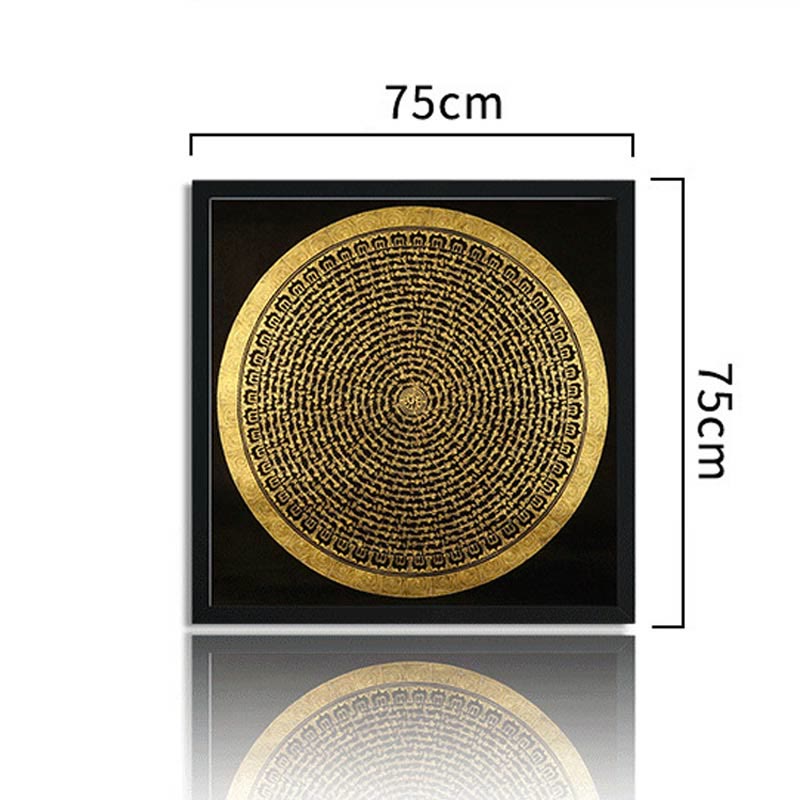 Décoration murale en tissu peint à la main Thangka tibétain de 29,5 pouces