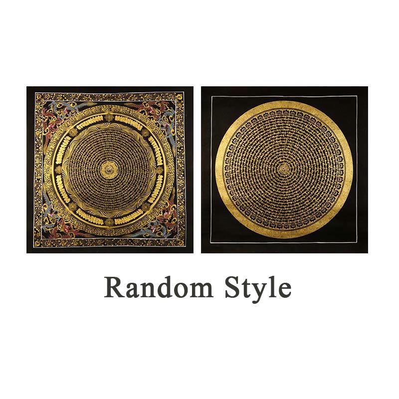 Décoration murale en tissu peint à la main Thangka tibétain de 29,5 pouces