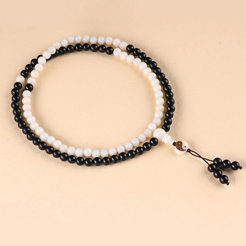 8mm Ebony Wood Protection Necklace Mala