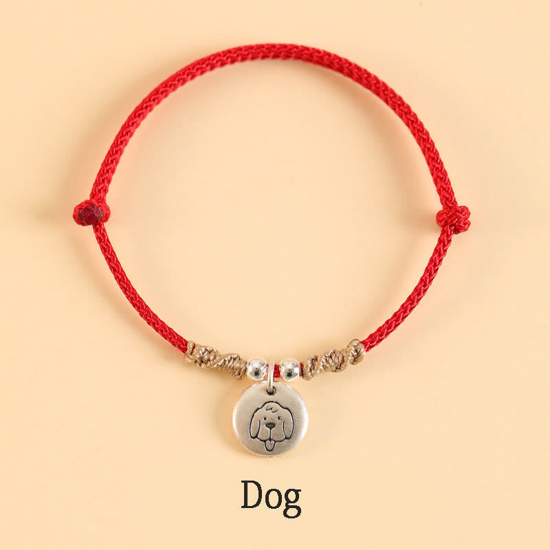 Chinese Zodiac Dragon Bracelet in 999 Sterling Silver for Luck