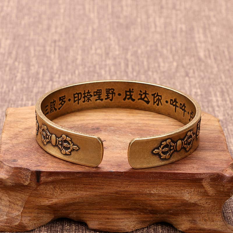 Copper Spiritual Bracelet with Mahāpratisarā Mantra for Protection