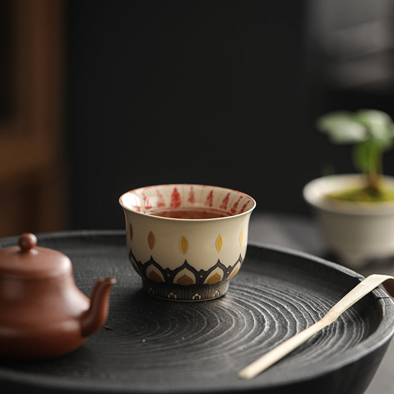 Tasse à thé chinoise en céramique 100 ml Dunhuang Mille Bouddhas
