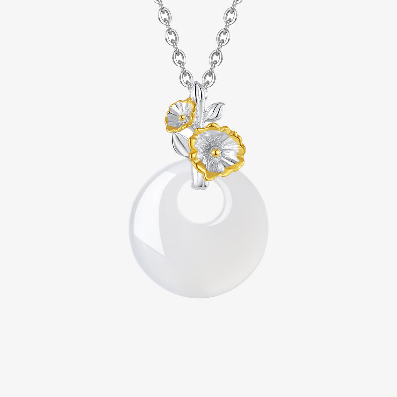 925 Sterling Silver Chalcedony Harmony Pendant Necklace