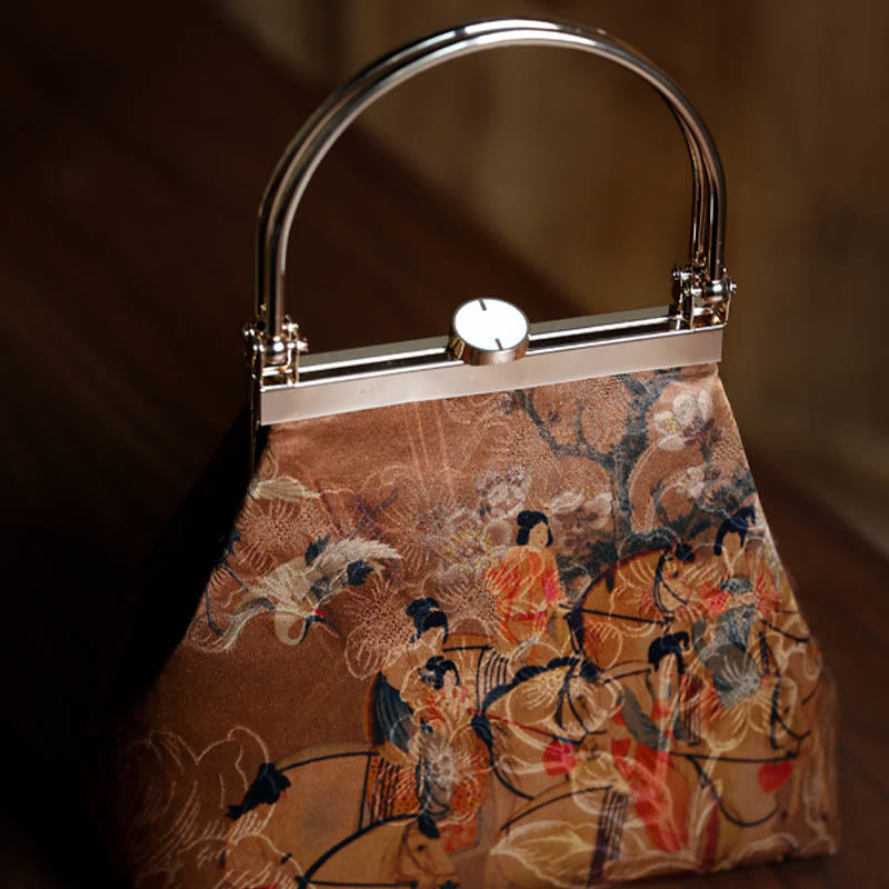 Brown Yoga Mat Carrier Bag with Metal Handle | Healing Sounds