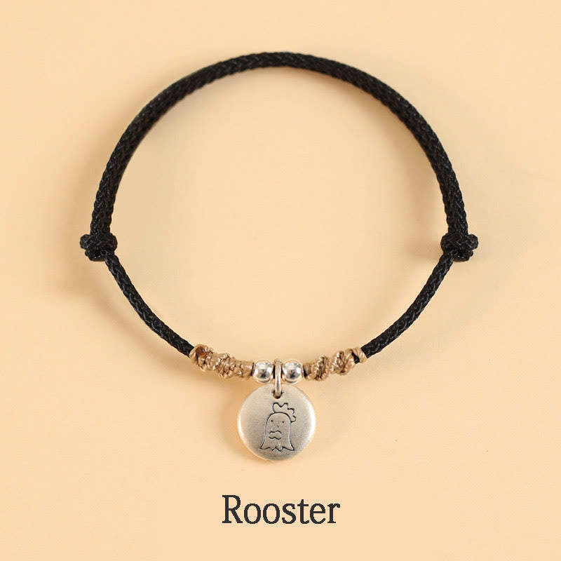 Chinese Zodiac Dragon Bracelet in 999 Sterling Silver for Luck
