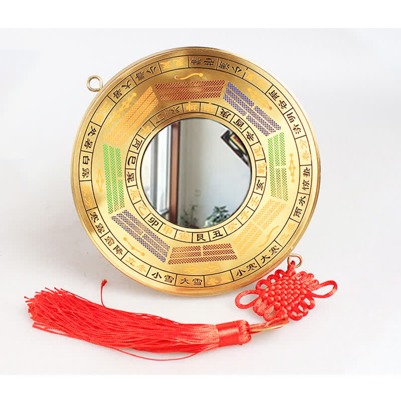12cm Copper Bagua Map with Feng Shui Balance Energy