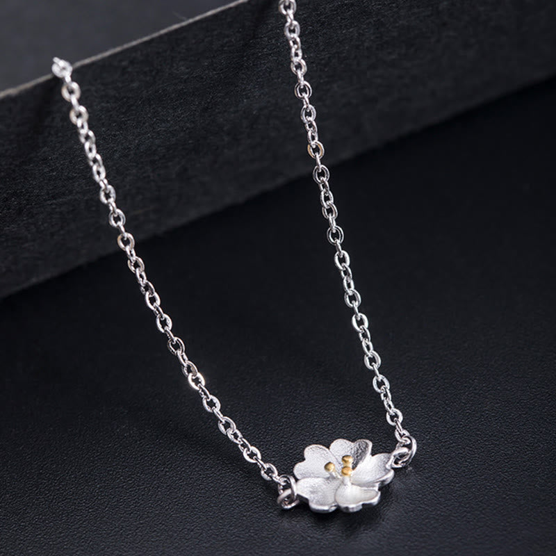 925 Sterling Silver Cherry Blossom Blessing Spiritual Bracelet