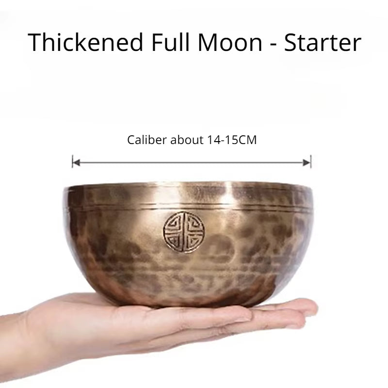 Full Moon Nepal Singing Bowl Handmade Percussion Instruments Tibetan Singing Bowls Meditation Massage Yoga Mindfulness Accessory