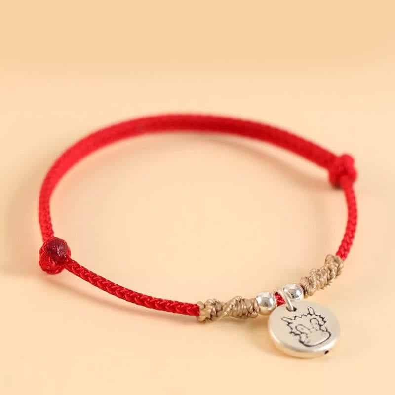 Chinese Zodiac Dragon Bracelet in 999 Sterling Silver for Luck